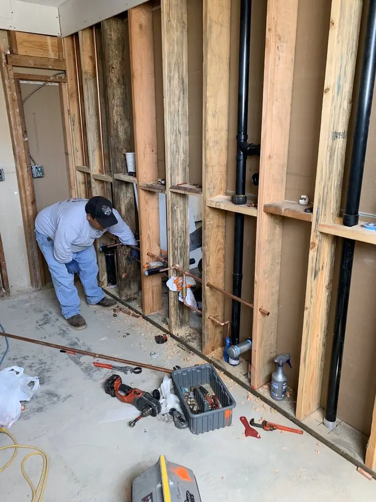 Commercial rough-in plumbing for Gas Line Repair in Touchet